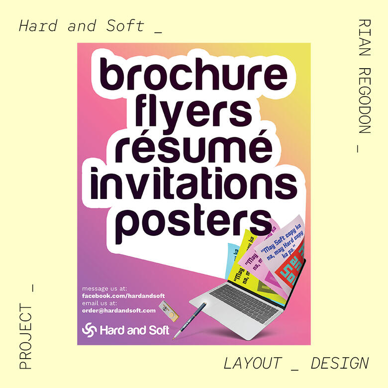 Hard & Soft Poster Ad Design