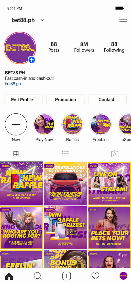 BET88 Social Media Template Plan